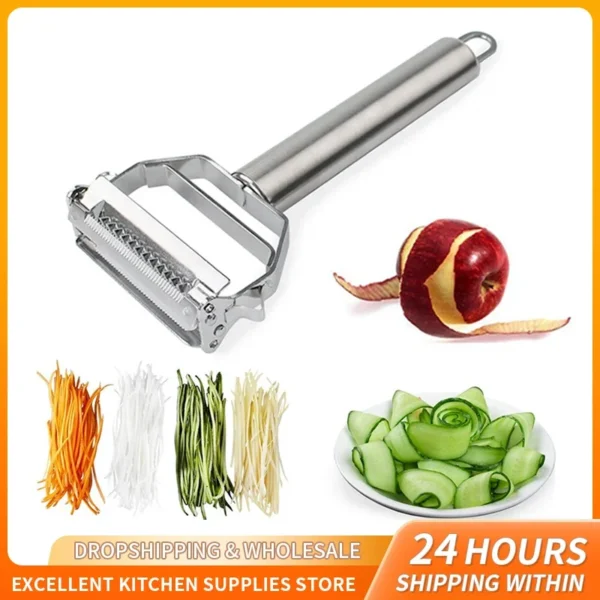 Stainless Steel Peeler Fruit Vegetable Multifunction Grater